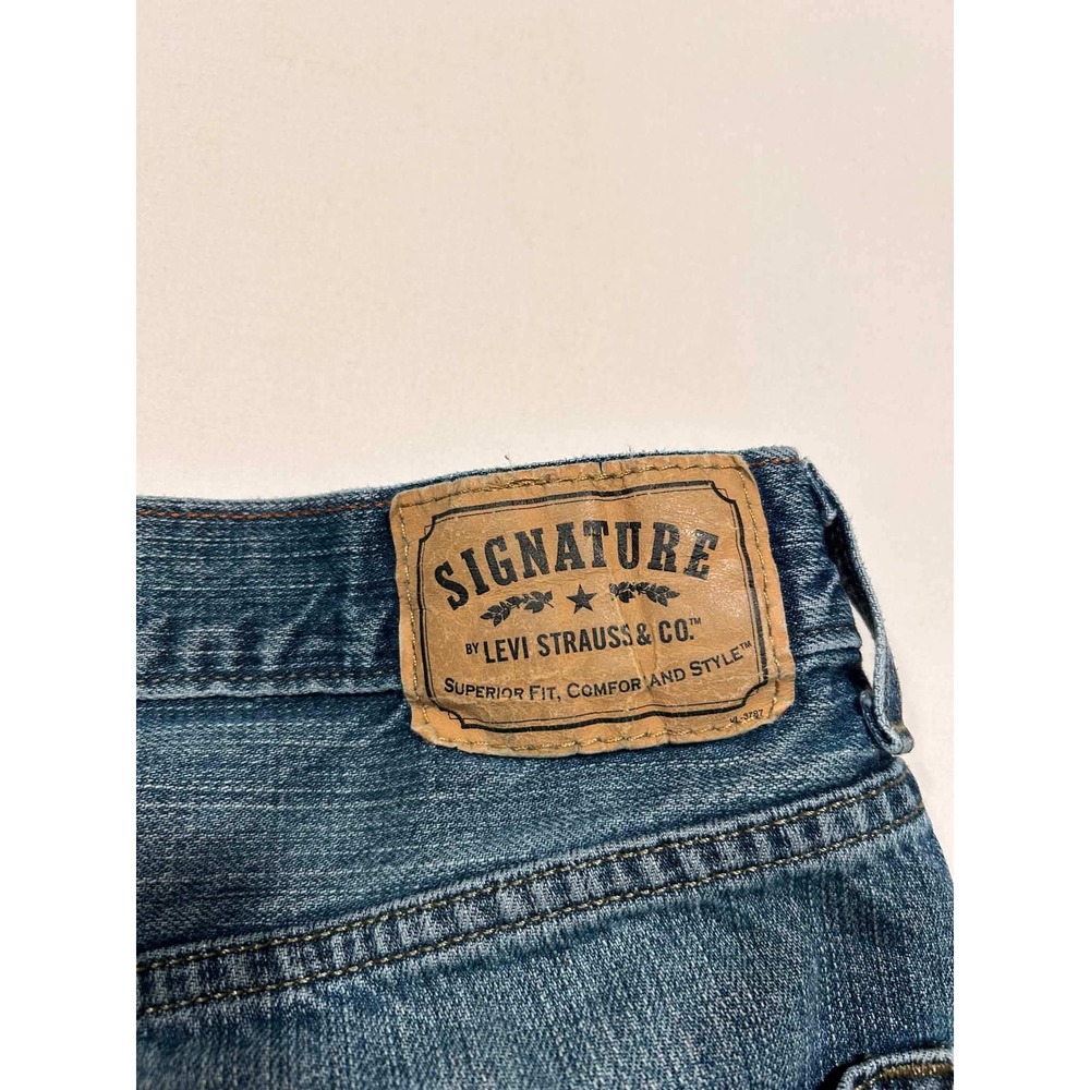 Signature by Levi Strauss & Co Mens Straight Leg Jeans Blue Denim 36x32 - Picture 10 of 10